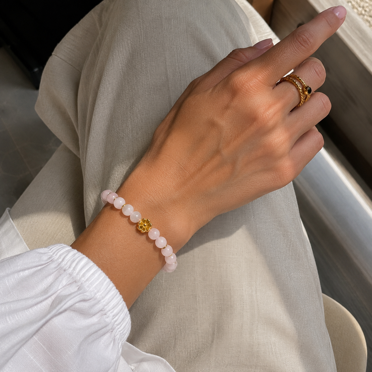 Pulsera Cuarzo Rosa